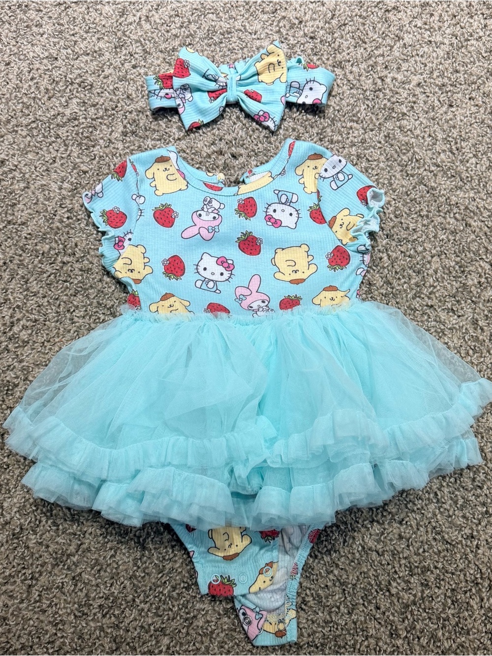 Hello Kitty Light Blue Tulle One-Piece with Headband
